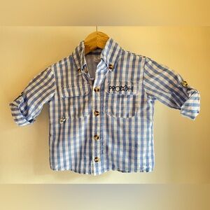 PROOH Blue Gingham Kids Button-Down Shirt